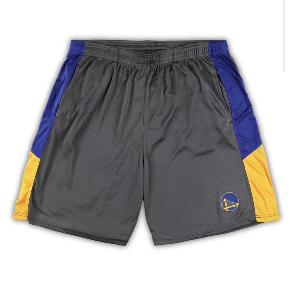 Golden State Warriors Men's Fanatics Big & Tall Shorts Gray Size 3XL NWT